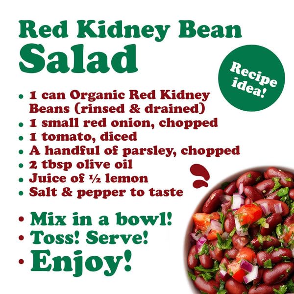 Food to Live Organic Italian Red Kidney Beans, 14 oz (Pack of 2) – Unsalted, Non-GMO, Vegan. Ready to Eat. Perfect for Salads, Soups, Pasta e Fagioli. Wholesale