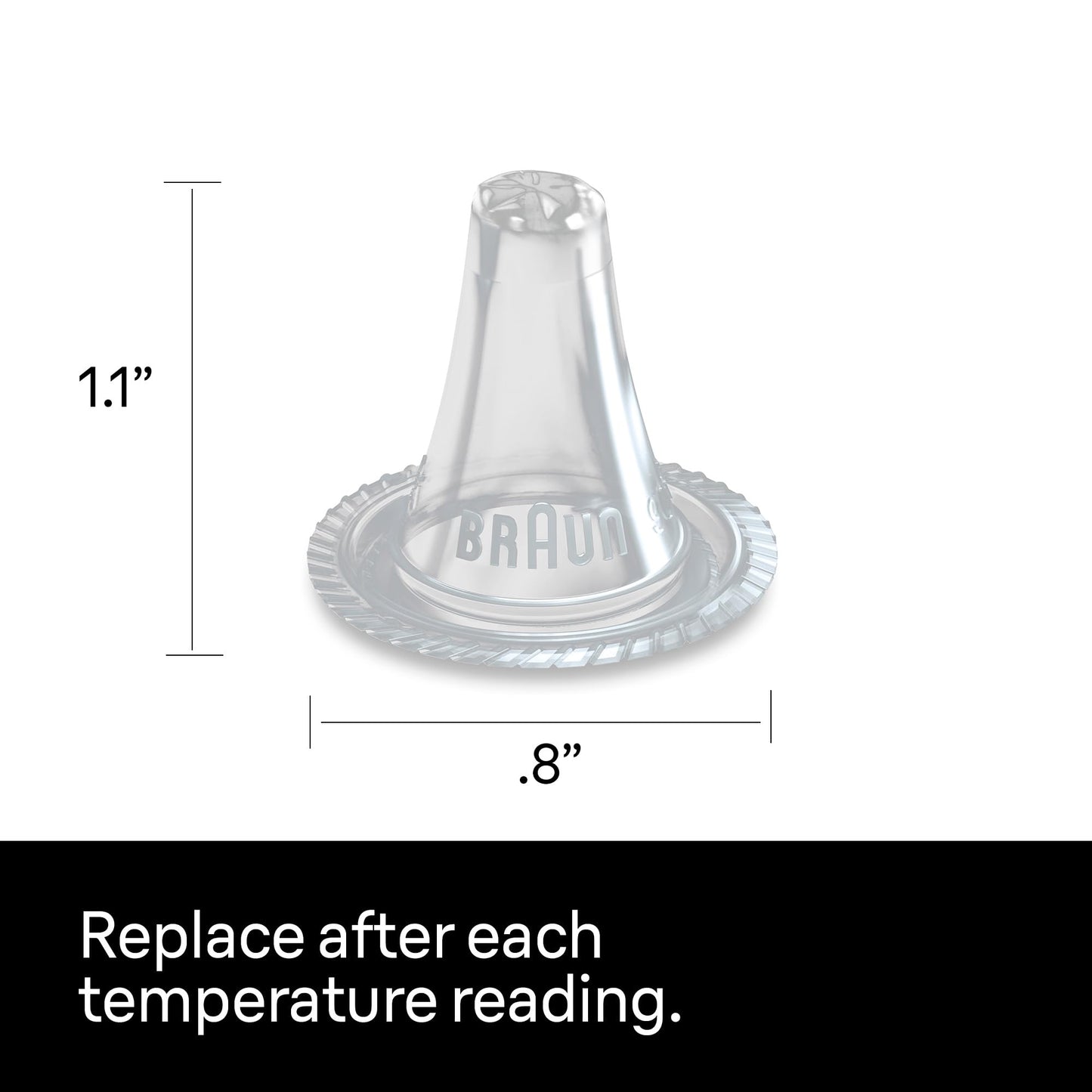Braun ThermoScan Lens Filters for Ear Thermometer, Disposable Covers, Clear, 40 Count