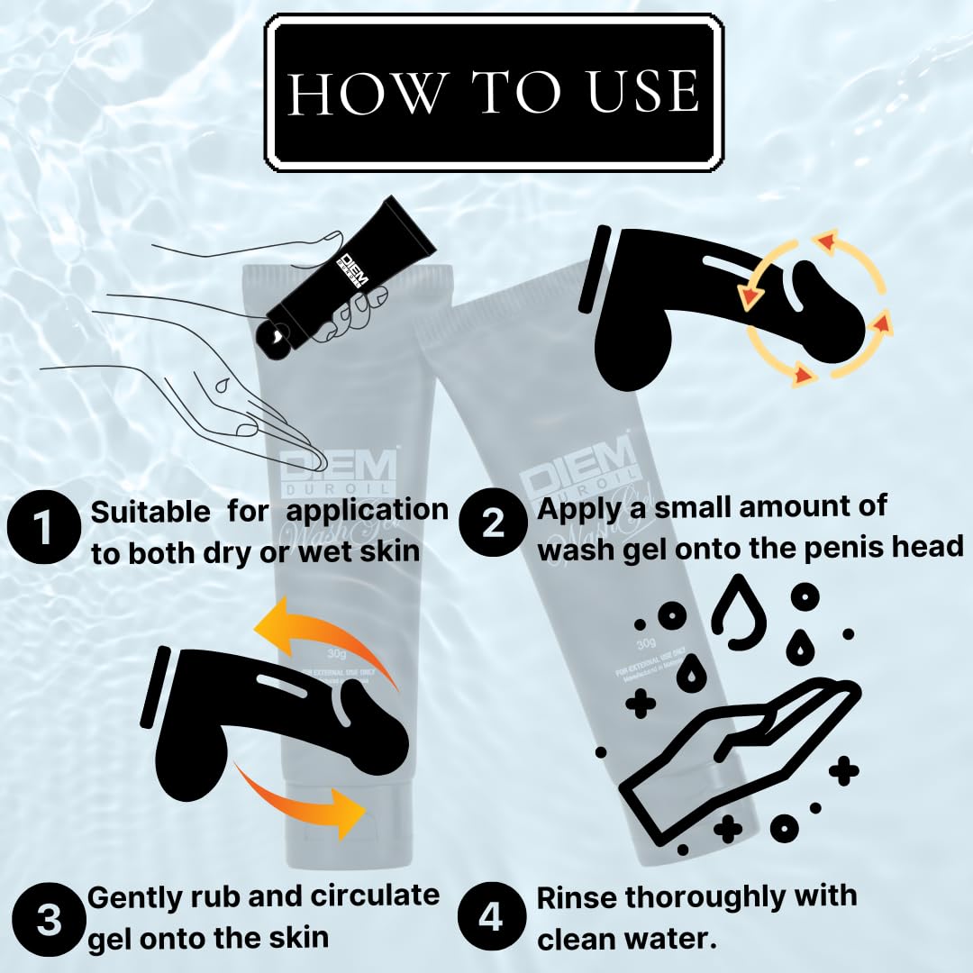 Foreskin cleanser - Intimate and Foreskin Wash Gel - 30gm. Foreskin wash for uncircumcised genital. Intimate wash gel for smegma removal. Soap for balls and mens genitals - clean without drying.