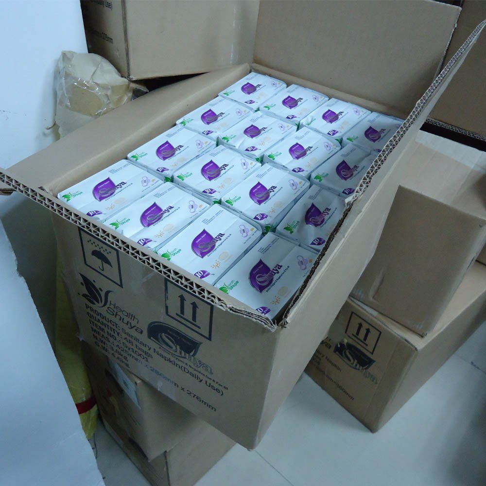 SHUYA Patented Anion Soft Breathable Sanitary Pads and Panty Liners Combination Suit Package, Scented-96Count (Packs of 8)