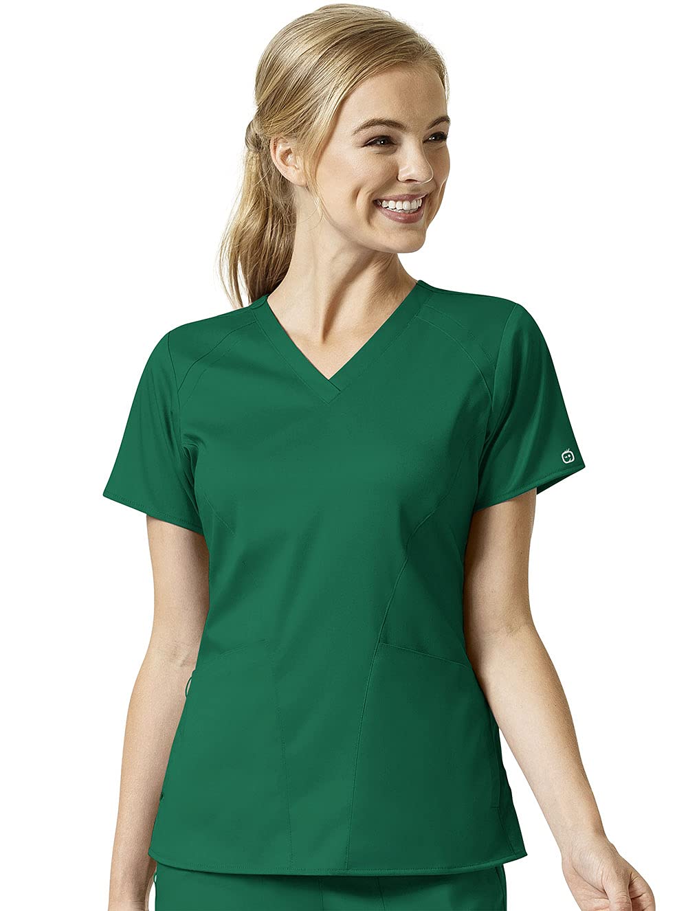 WonderWink Womens Women's Four Pocket V-Neck Top Medical Scrubs Shirt, Hunter, 2X US