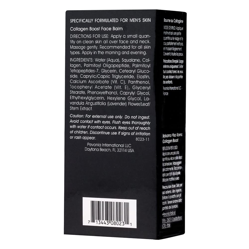 PEVONIA Collagen Boost Face Balm for Him, 1.7 oz.
