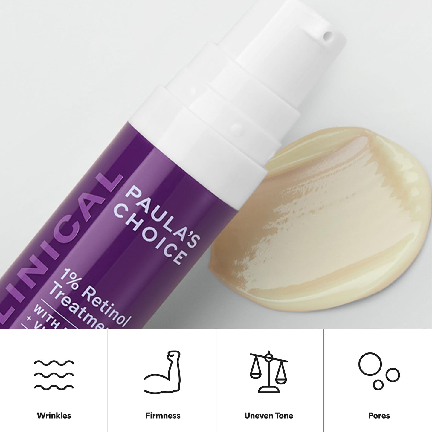 Paula's Choice CLINICAL 1% Retinol Face Treatment with Peptides, Vitamin C & Licorice Extract, Anti-Aging Skin Care Serum, Fine Lines & Wrinkles, Fragrance Free