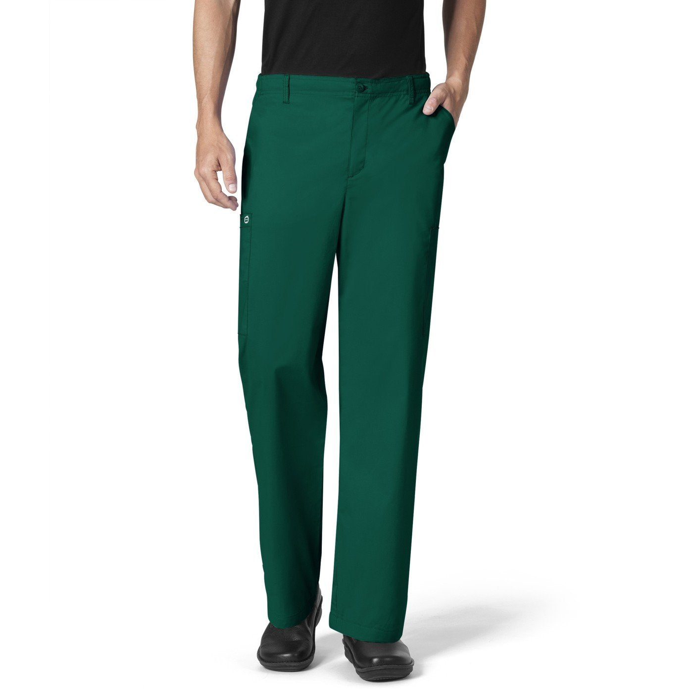 WonderWink Men's Cargo Pant, hunter green, Large Short