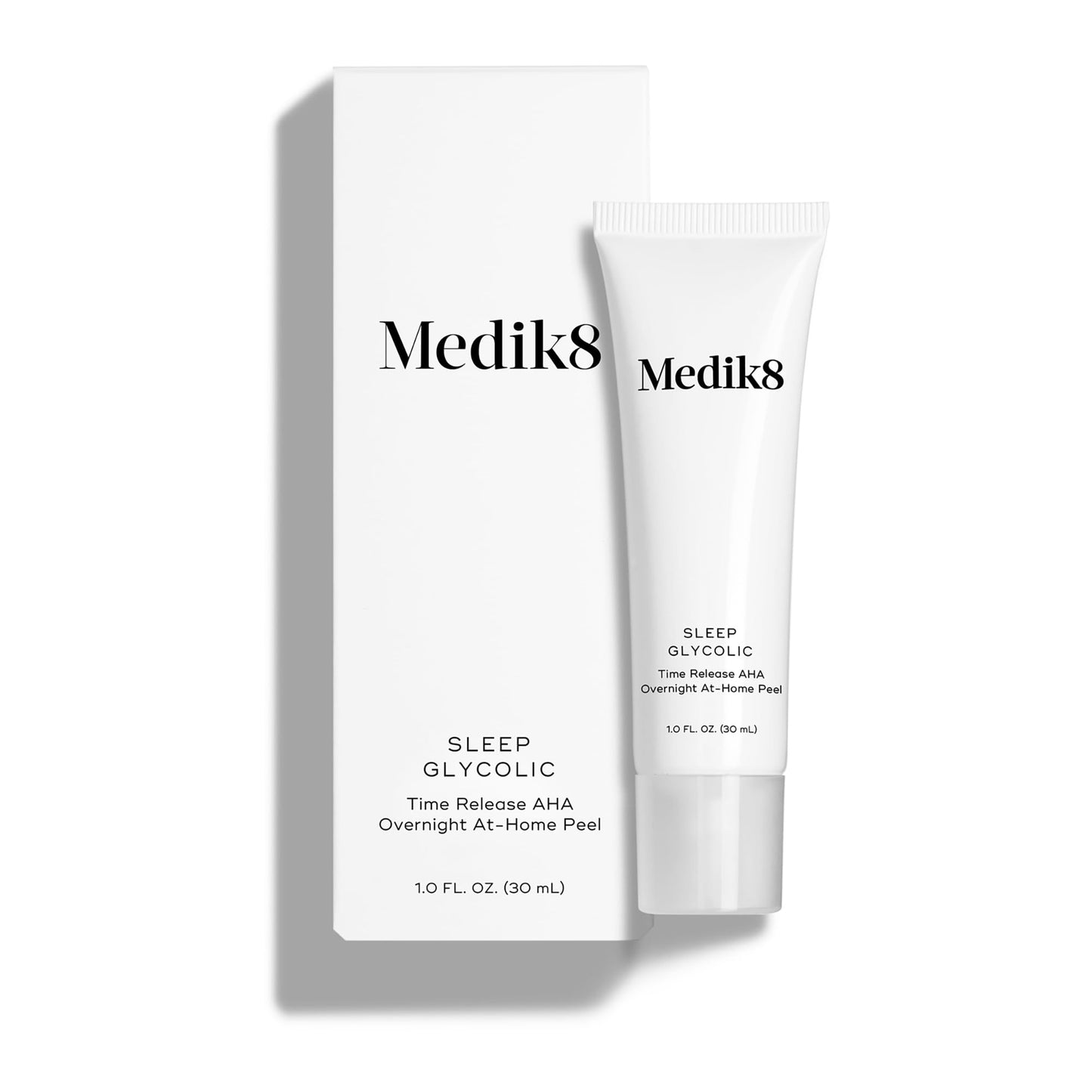 Medik8 Sleep Glycolic - Exfoliating Glycolic Acid At Home Face Peel - Night Cream for Face - Night Peel with Glycerin and Korean Clover - 1.0 oz
