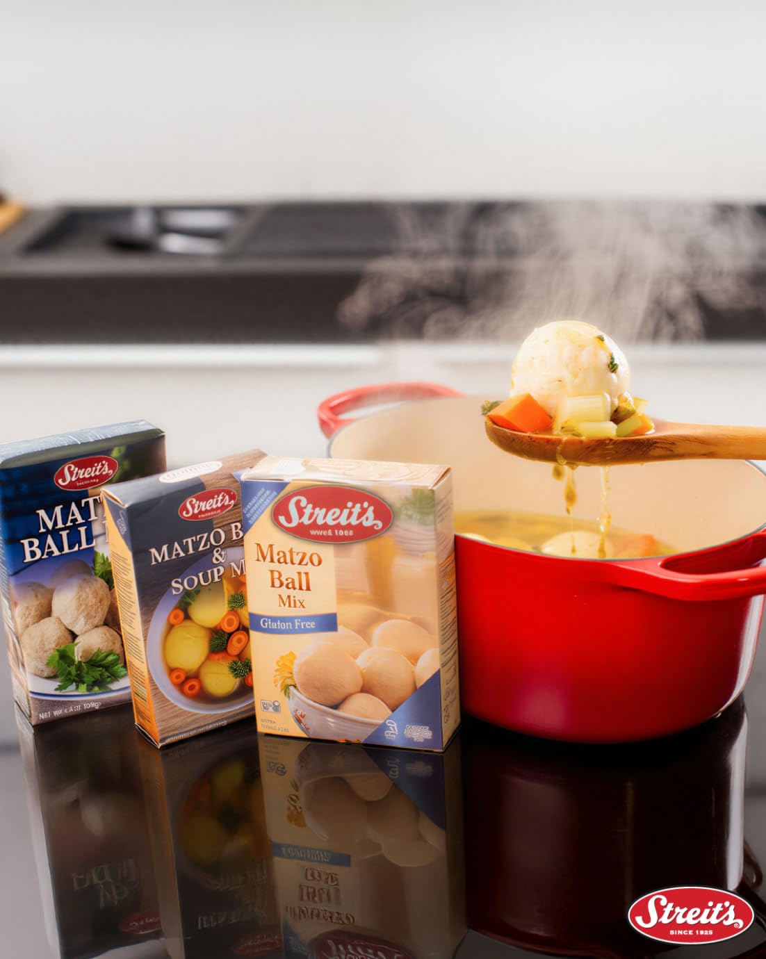 Streit's Matzo Ball Mix - Kosher Certified, Suitable for Passover, No MSG Added, Just Add Eggs & Oil, Vegan-Friendly, Family Owned (4.5oz, Pack of 3)