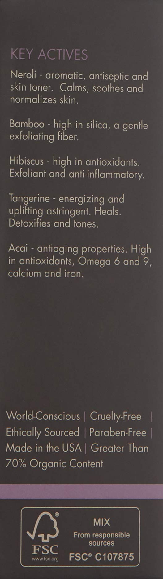 Organic Male OM4 Resurface: Citrus Bamboo Resurfacing Scrub - Mens Gentle Exfoliator Renews Hydrates Skin