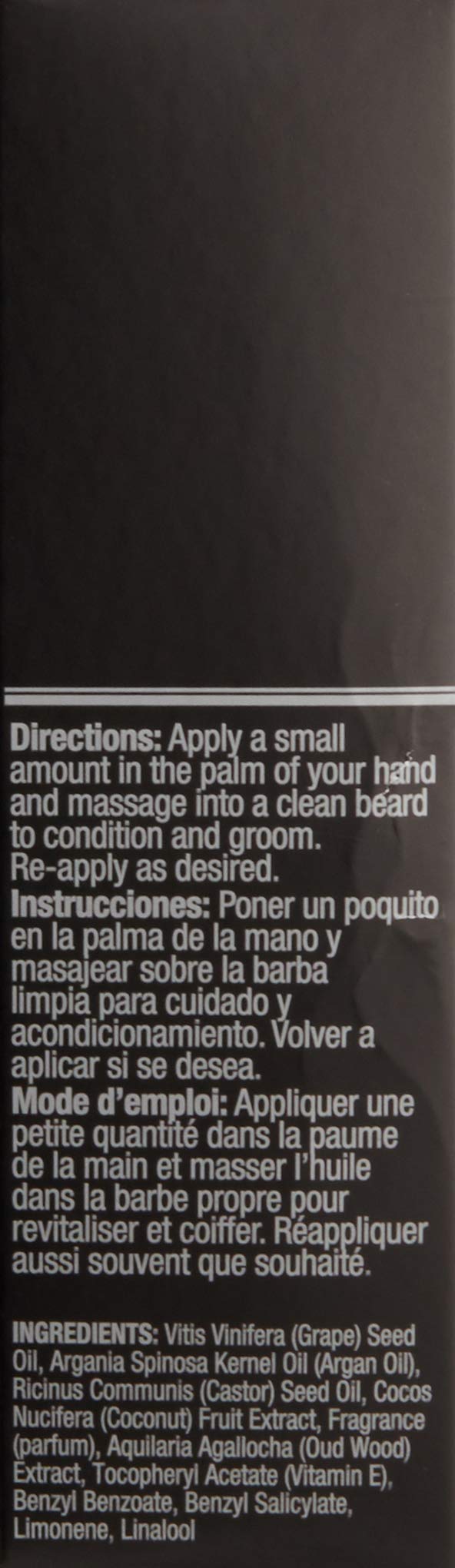 AGADIR Oud Wood Beard Oil, 1.5 Fl Oz