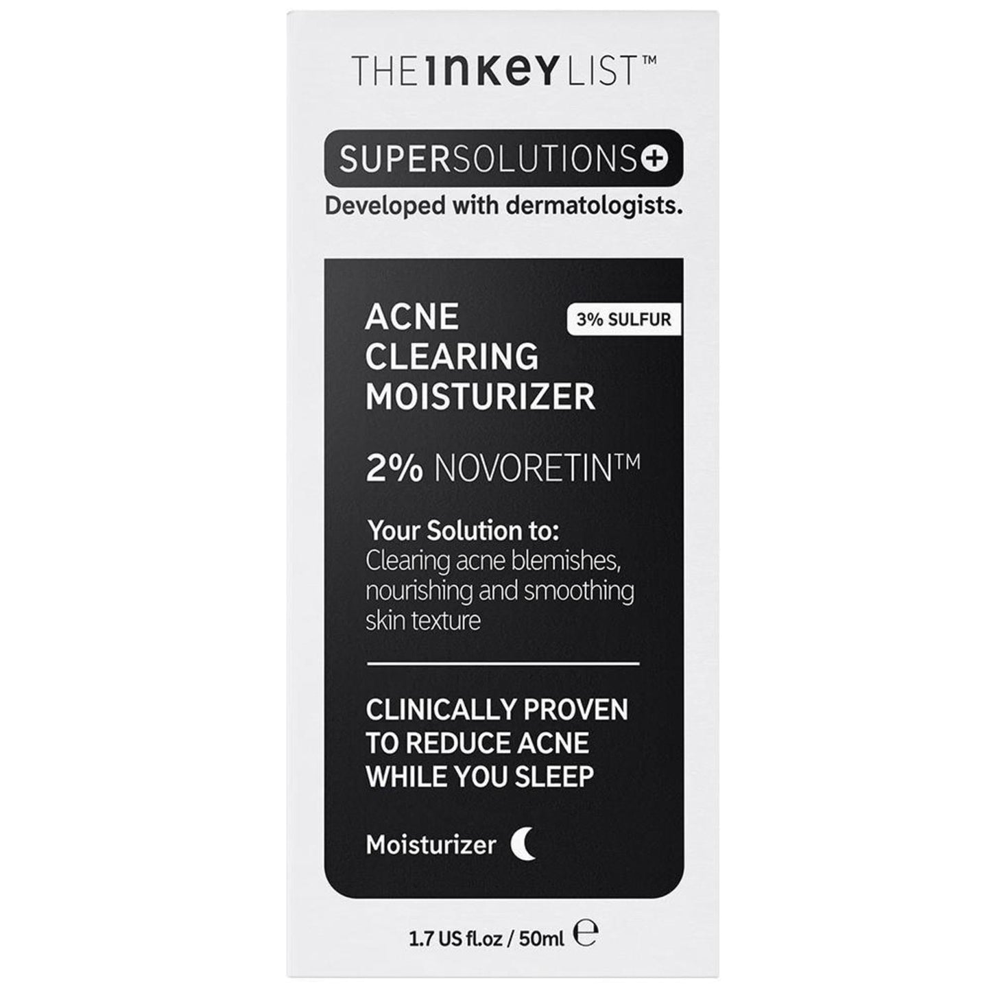 The INKEY List SuperSolutions Novoretin 2% Moisturizer, Skin Clearing Moisturizer to Reduce Blemishes and Breakouts While You Sleep, Non-Comedogenic 1.69 fl oz