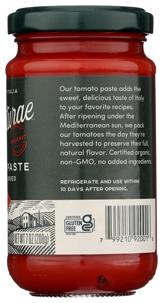 Bionaturae Tomato Paste - Organic - 7 oz - case of 12 - 100% Organic - No Salt Added - Made in Italy