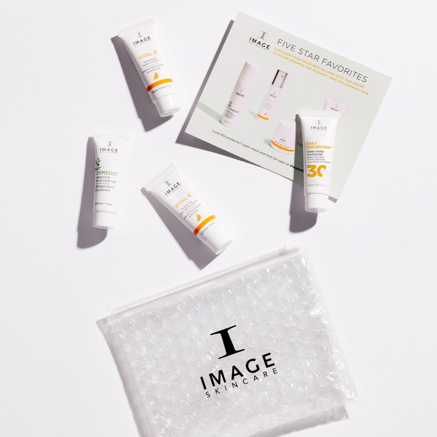 IMAGE Skincare, Five Star Favorites Introductory Skin Care 4 Step Regimen Set for Brighter, Healthier Looking Skin, Travel Size