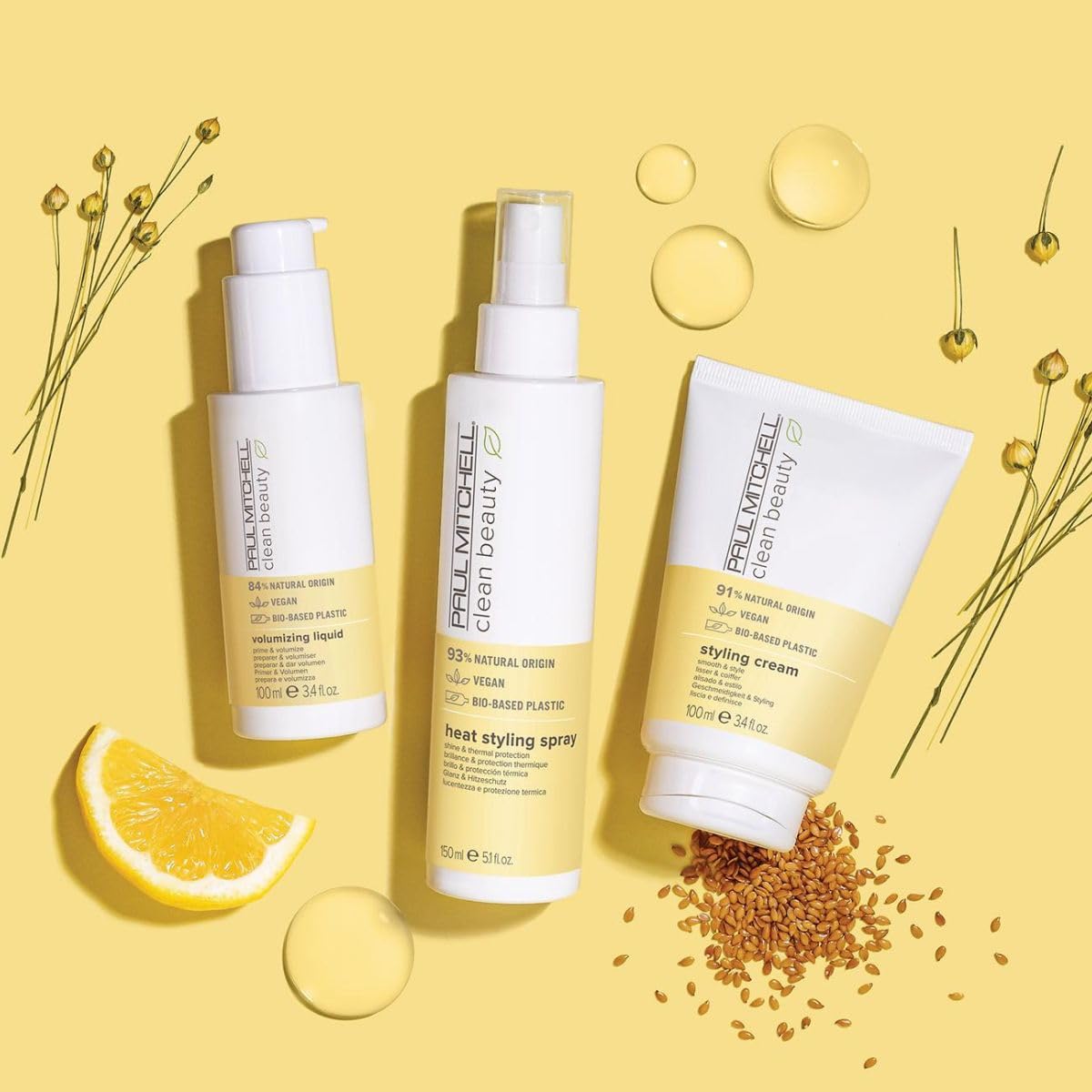 Paul Mitchell Clean Beauty Volumizing Liquid, Prime & Volumize, For All Hair Types, Especially Fine Hair, 3.4 fl. oz.