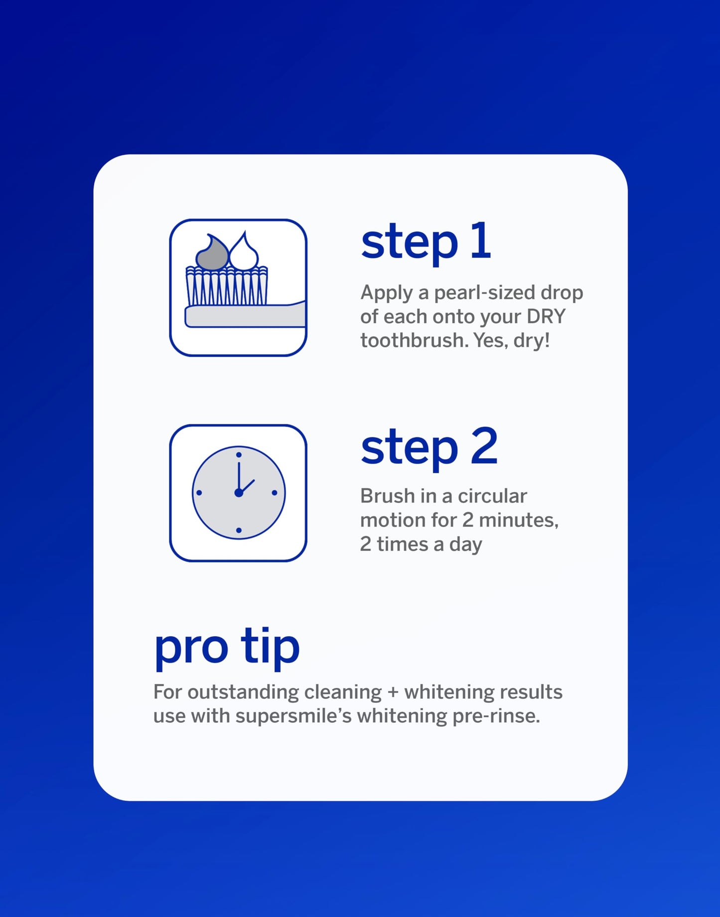 Supersmile Fluoride-Free Whitening System – 1.4oz Professional Grade Whitening Toothpaste & 1.2oz Accelerator – Whitens up to 6 Shades & Strengthens Enamel