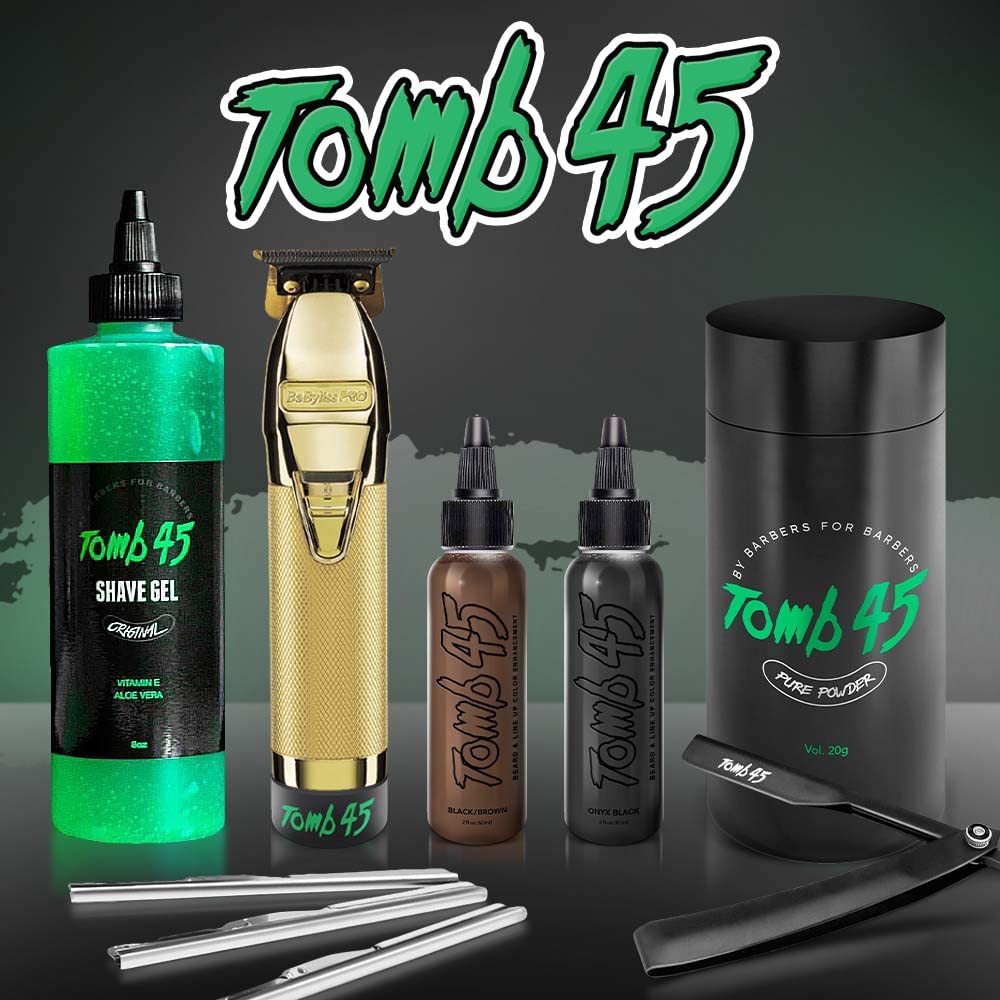 Tomb45 Triple Cartridge Razor Holder | Disposable Razor Safety Handle For Barbers | 100% Metal Grip & 3 Adjustable Blade Exposure Options For Shaving | Men's Straight Edge Razors Manual Shaver