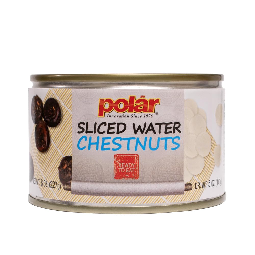 MW Polar Canned Vegetables Water Chestnuts, Sliced, 8oz (Pack of 1)