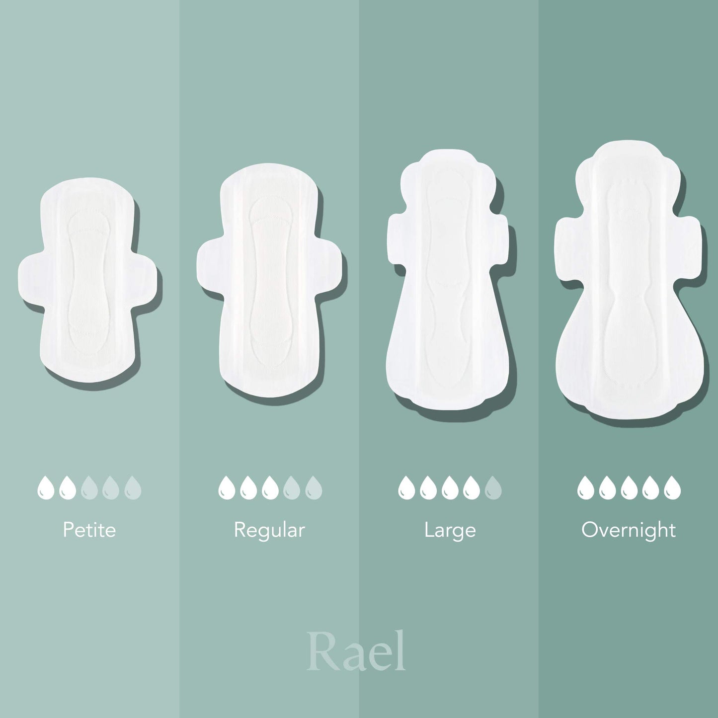 Rael, Organic Cotton Cover Pads, Regular, 14 Count