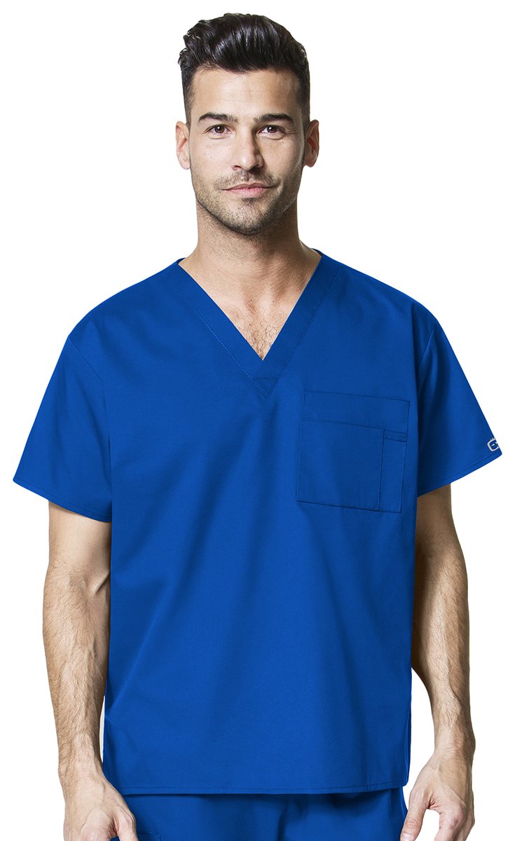 WonderWink Womens Unisex V-Neck Top Medical Scrubs Shirt, Royal Blue, 3X-Large US