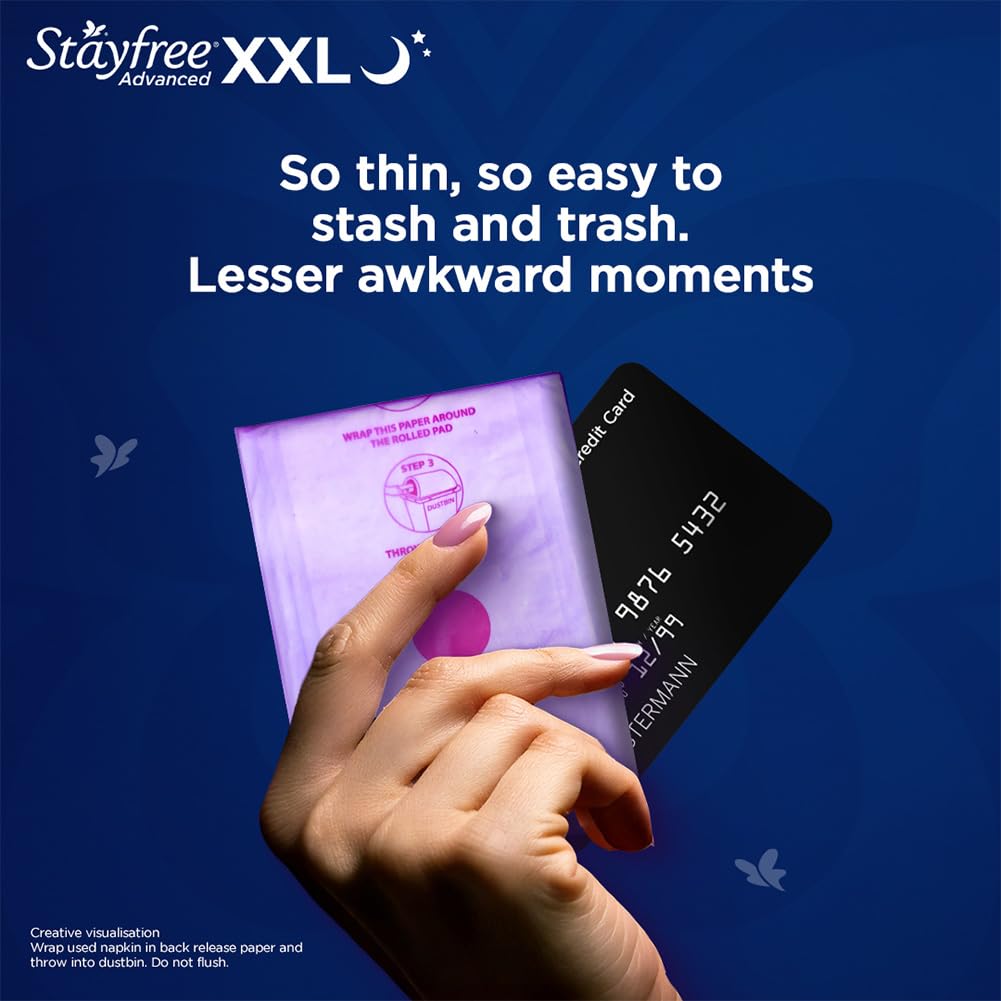 Stayfree Advanced XXL | 42 Pads | All Night Ultra Comfort Sanitary Pads for Women |