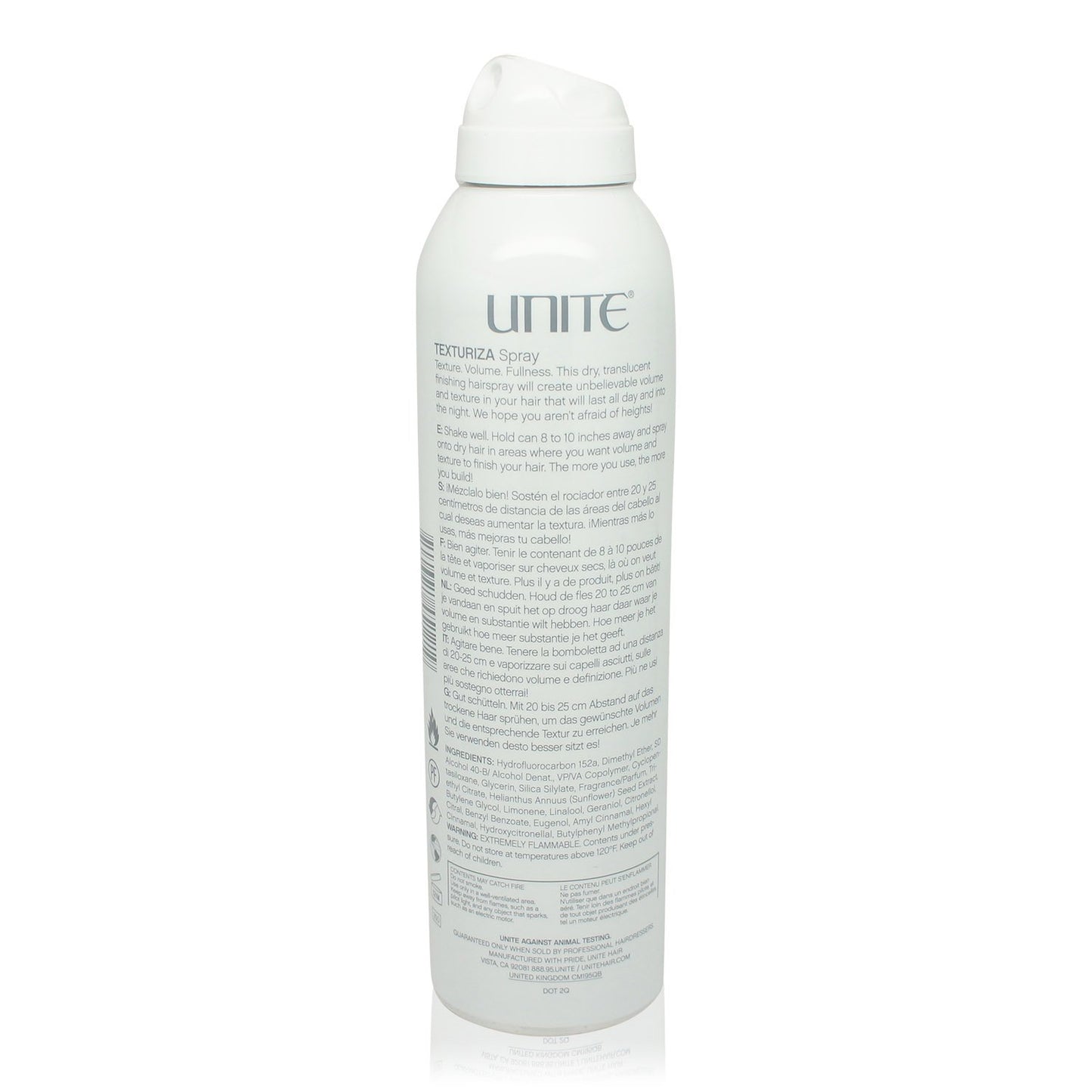 UNITE Hair – TEXTURIZA Texturizing Spray – Dry Finishing Spray for Weightless Volume, Texture & Medium Workable Hold – UV & Thermal Protection – 7 Oz