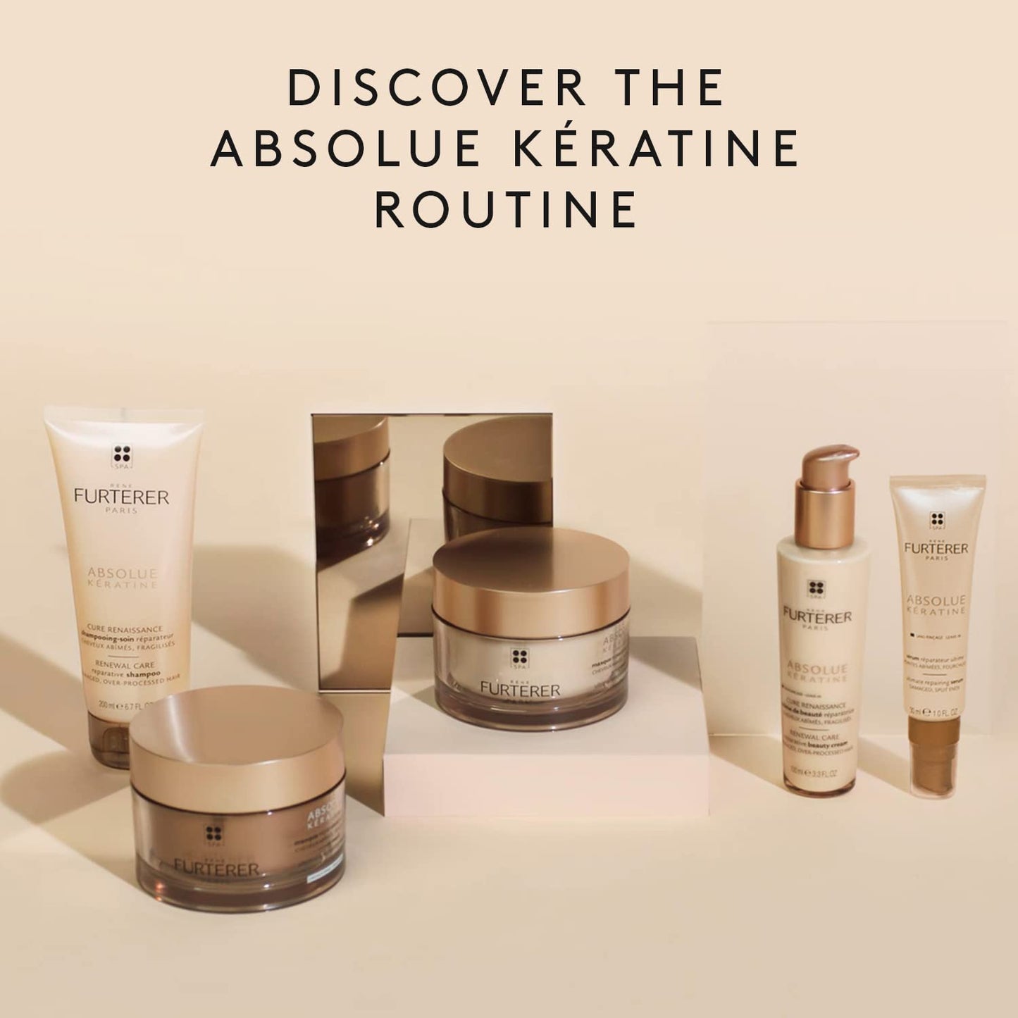 Rene Furterer ABSOLUE KERATINE Ultimate Regenerating Mask - For Damaged, Over-Processed Fine to Medium Hair - Repair & Restore