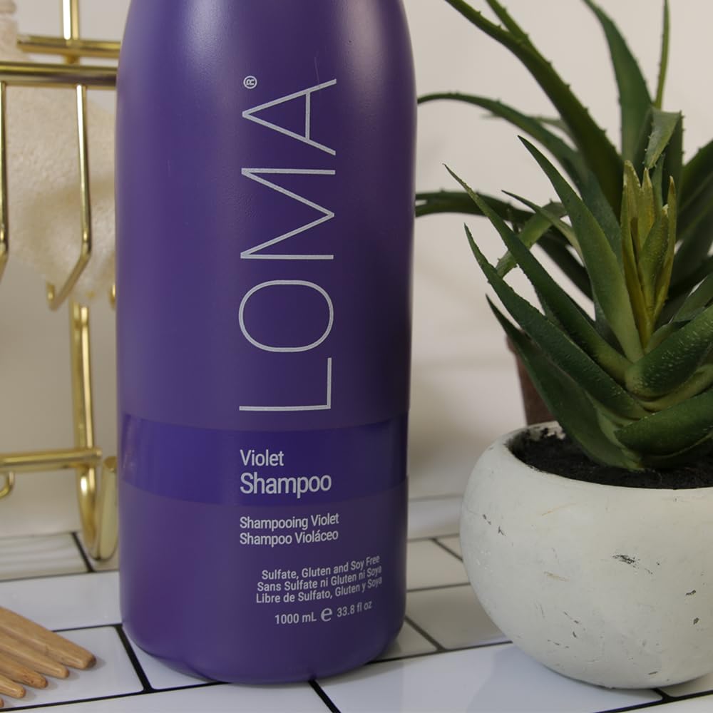 Loma Hair Care Violet Shampoo, Vanilla Bean/Blood Orange, 33.8 Fl Oz