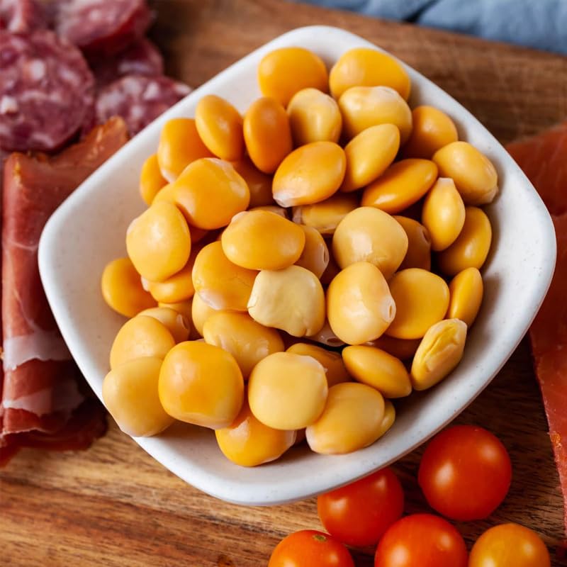 Flora Foods Lupini Beans | Ready to Eat Healthy Snack | 24 oz. Jar (680g) | Imported 100% Italian | All Natural | Non GMO | Fresh Harvest | From Italy to Your Table
