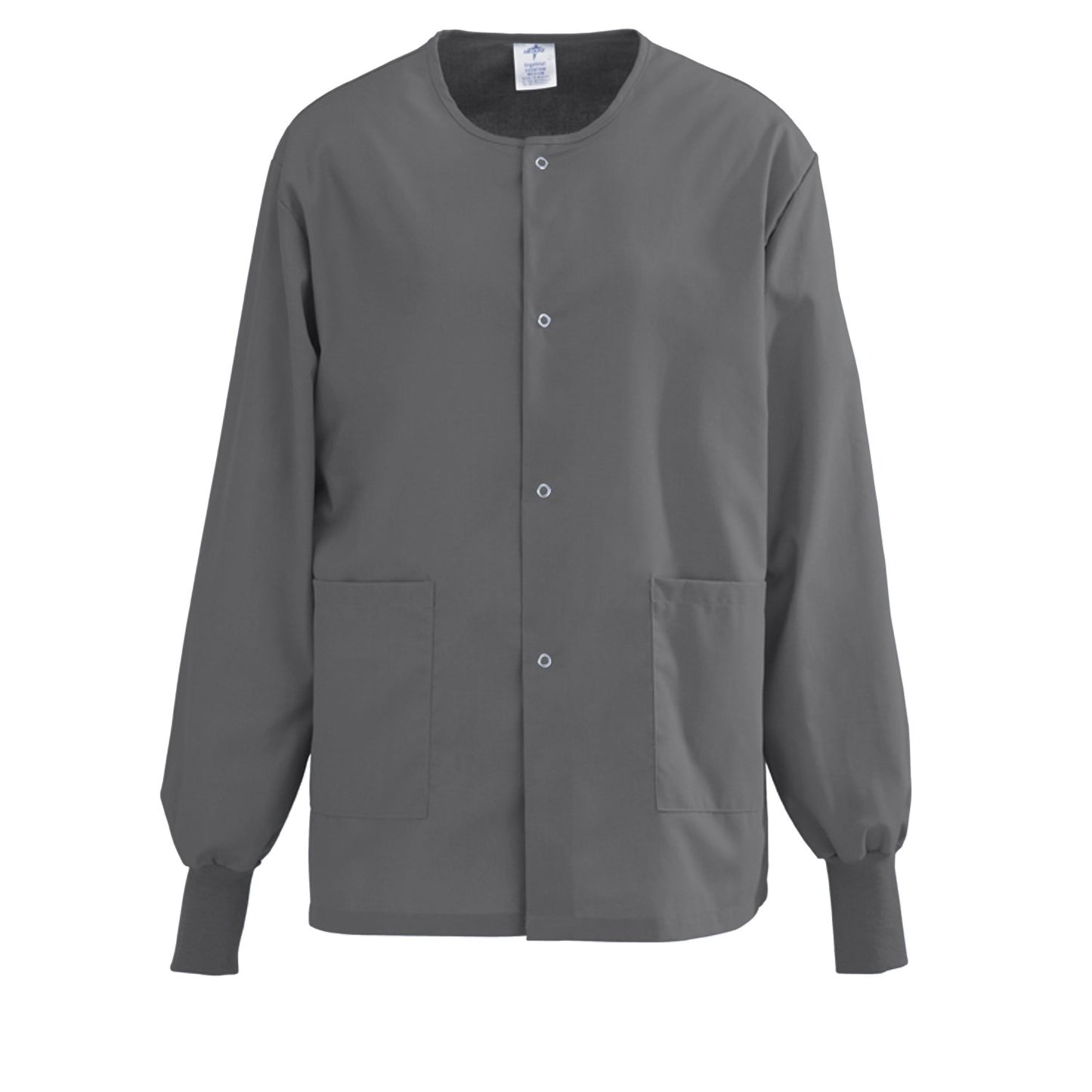 Medline 849NCCXXXL AngelStat Unisex Snap-Front Warm-Up Scrub Jacket, Charcoal, 3X-Large