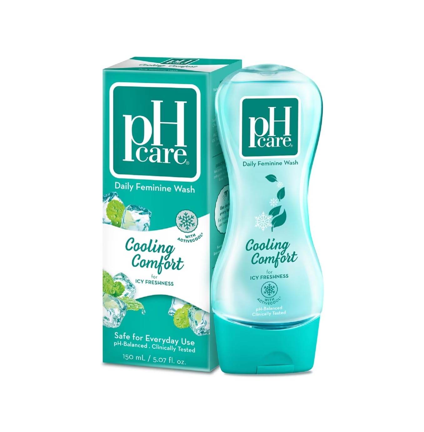 pH Care Intimate Wash Cold Wind Cooling Comfort Active Cool Feminine Wash 150ml