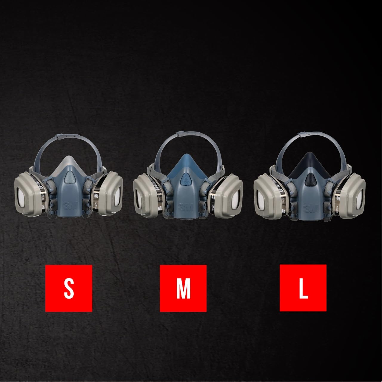 3M™ Advanced Comfort Reusable Respirator 7512P1-DC, OV/P95, Mdm, 1-Fcpc, 1-pr of 6001 Crtdgs, 2-prs 5P71 Fltrs, 1-pr 501 Rtnrs