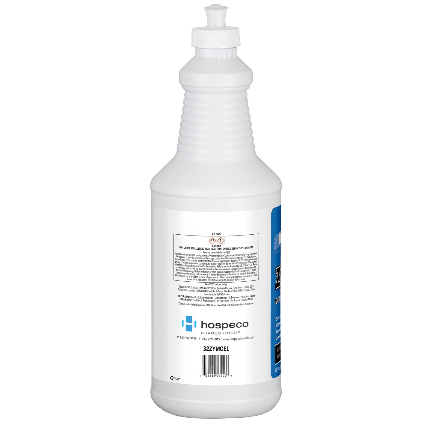 Nilodor ZymeCLING Multi-Purpose Gel with Bacteria Strains and Enzymes, 1 Quart (32 ZYMGEL)