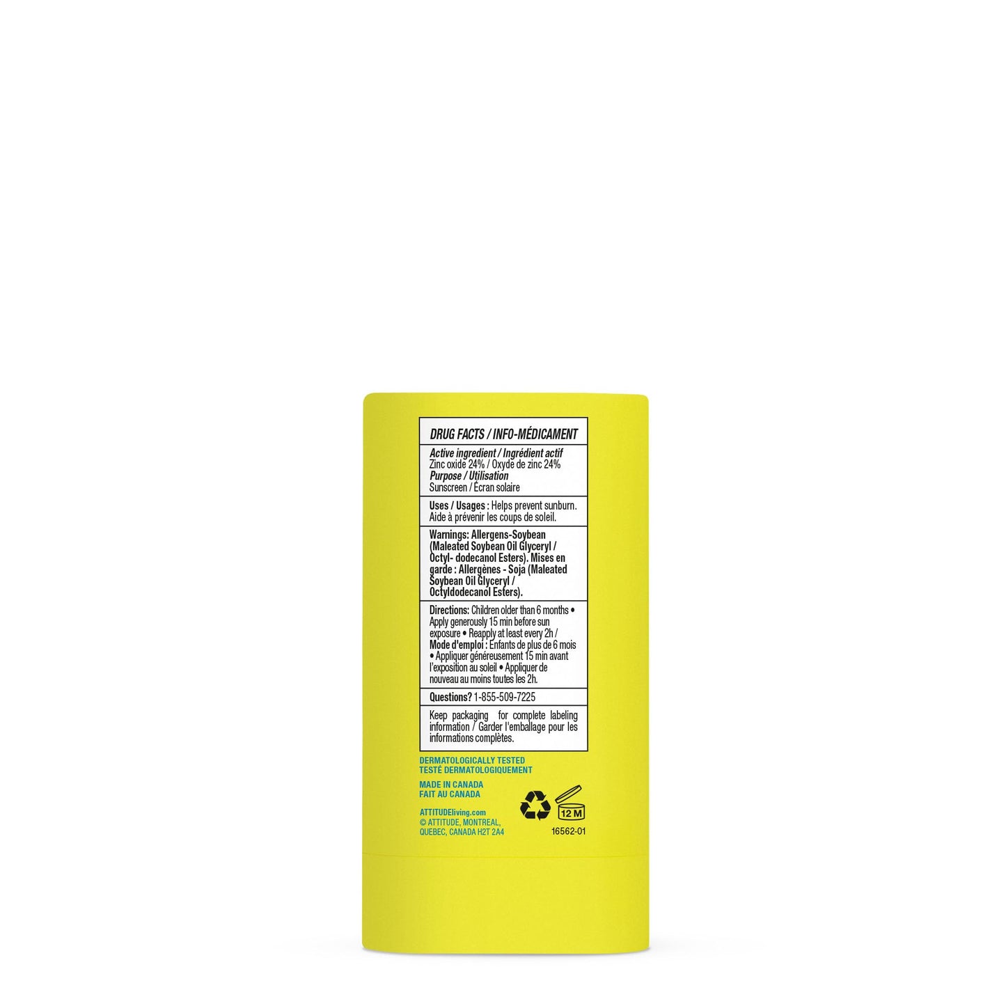 ATTITUDE Kids Mineral Sunscreen Face Stick SPF 50, Broad Spectrum Zinc Oxide, EWG Verified, Non-Nano, Gentle Lightweight Non-Greasy, Vegan, Unscented, 0.53 oz