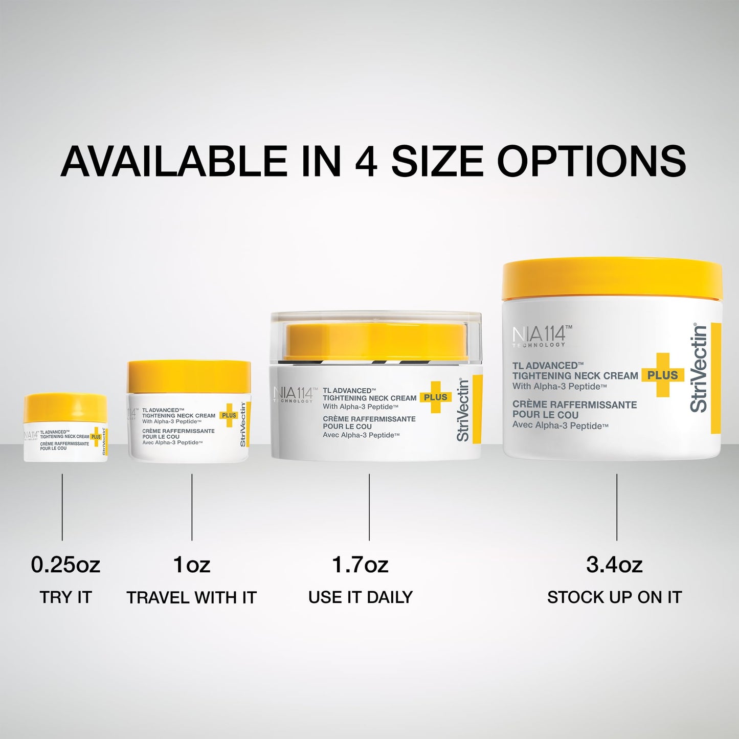 StriVectin Tighten and Lift Advanced Neck Cream PLUS, 0.25 oz for Tightening and Firming Neck and Décolleté Lines, Visibly Reducing Sagging and Crepey Skin for Smooth Healthy Looking Skin