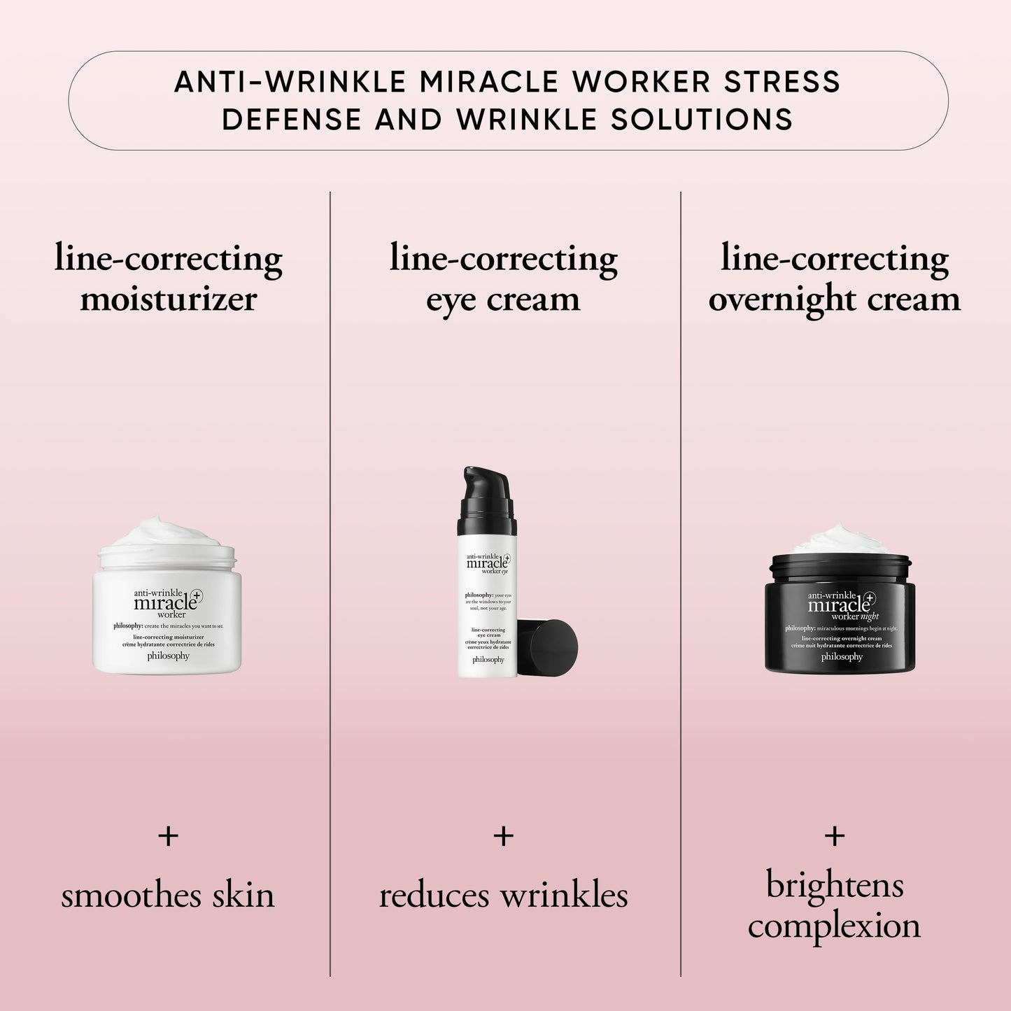 philosophy anti-wrinkle miracle worker line-correcting face moisturizer - with vitamin C & hyaluronic acid - instantly improves skin smoothness and radiance