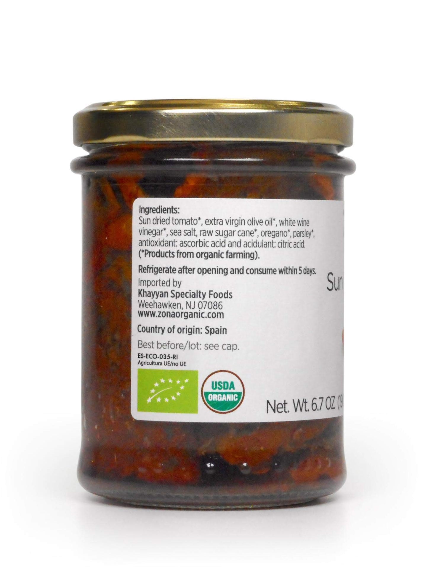 Zona Organic Spanish Sun Dried Tomatoes, 6.7 oz (Pack of 2)