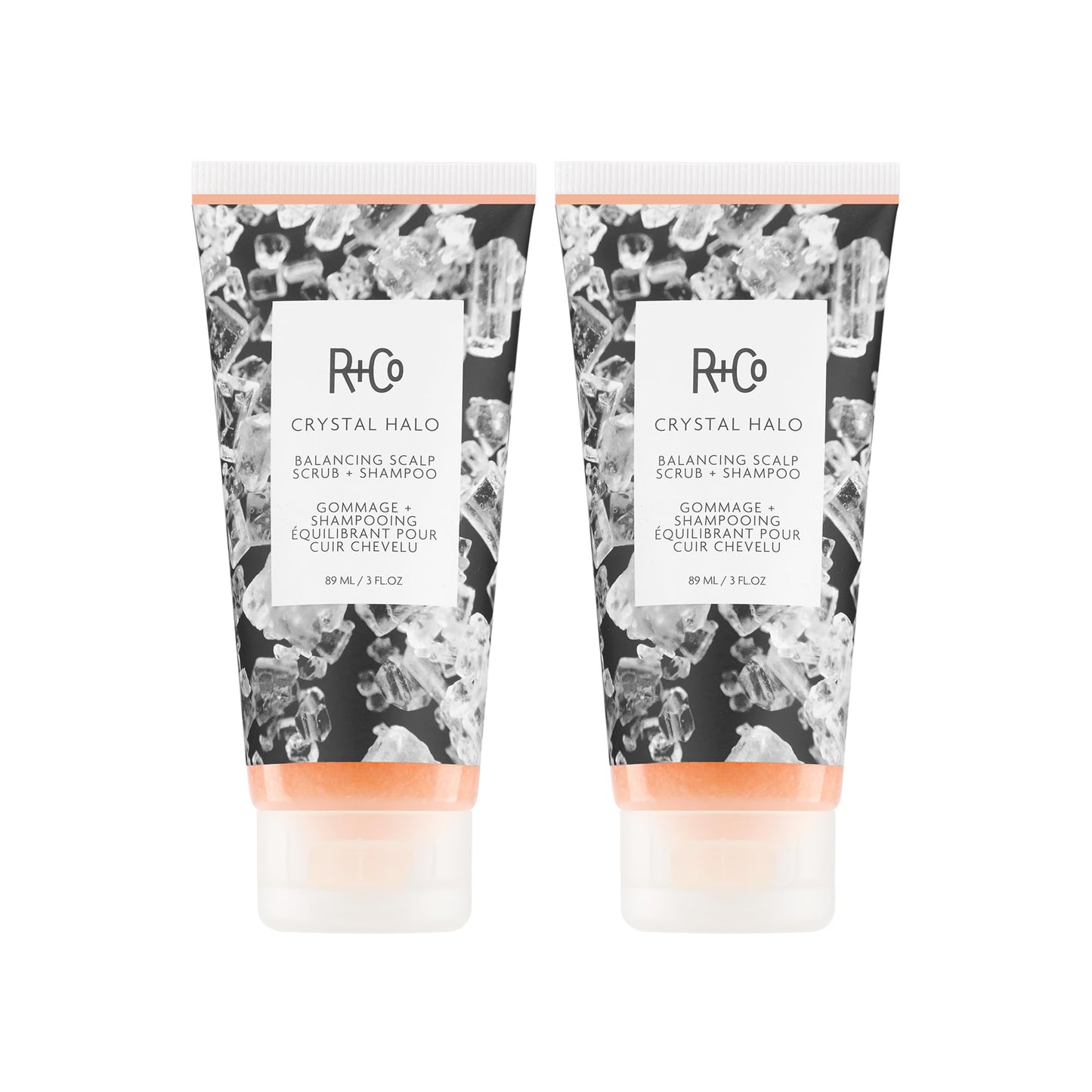 R+Co Crystal Halo Balancing Scalp Scrub + Shampoo | Purifies + Cleanses + Balances | Vegan + Cruelty-Free | 3 Oz