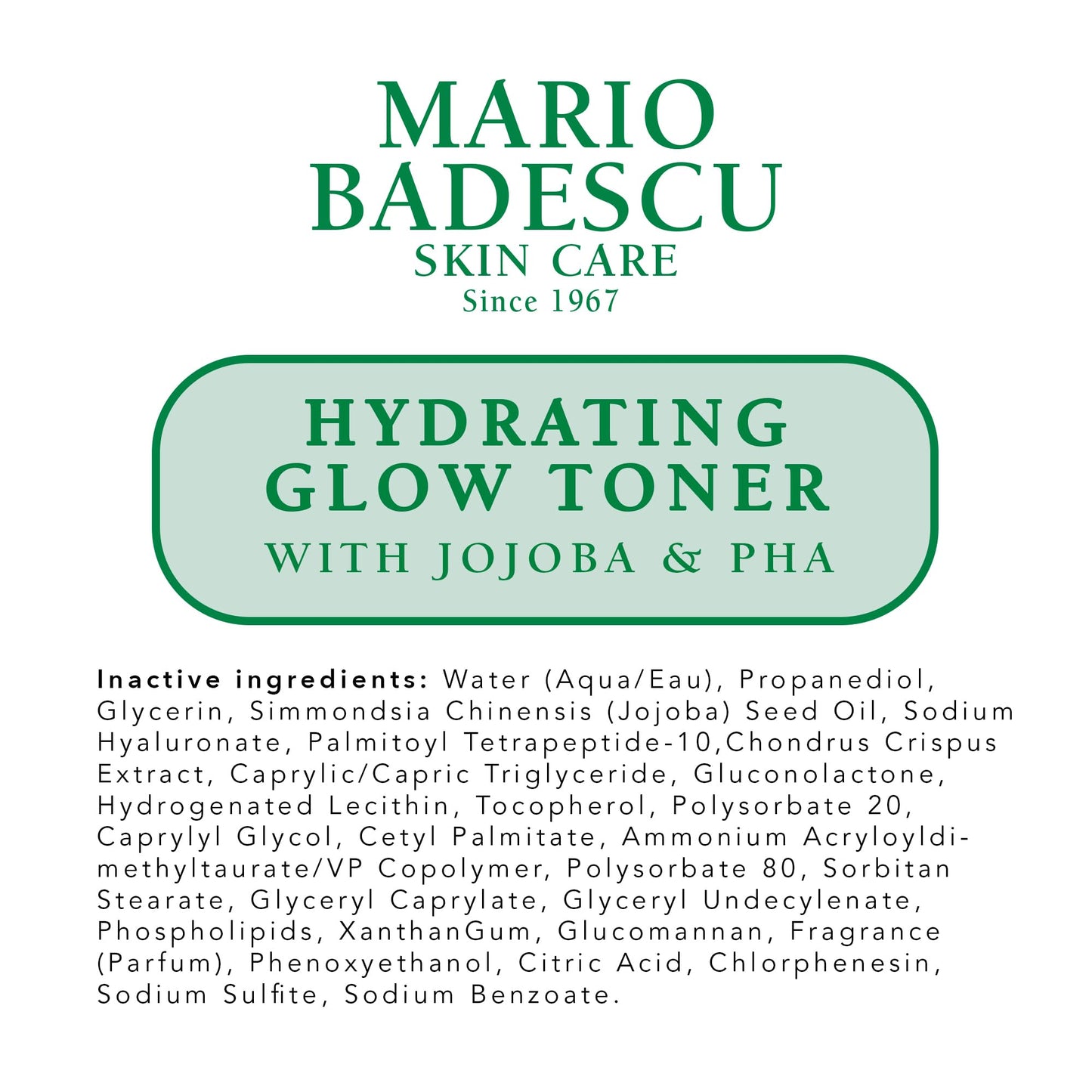Mario Badescu Hydrating Glow Toner with Jojoba & PHA - Brightens, Rejuvenates, and Nourishes for Luminous Skin - Facial Toner and Serum Formula with Cooling Sensation