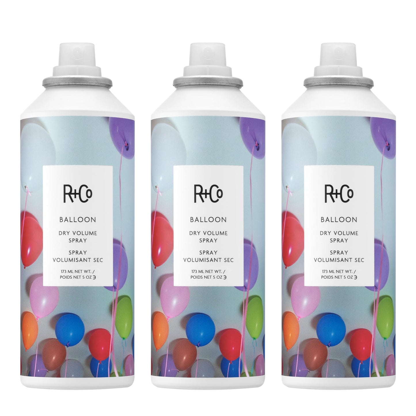 R+Co BALLOON Dry Volume Spray – Lightweight Hair Volumizer, Adds Lift & Texture, All Hair Types