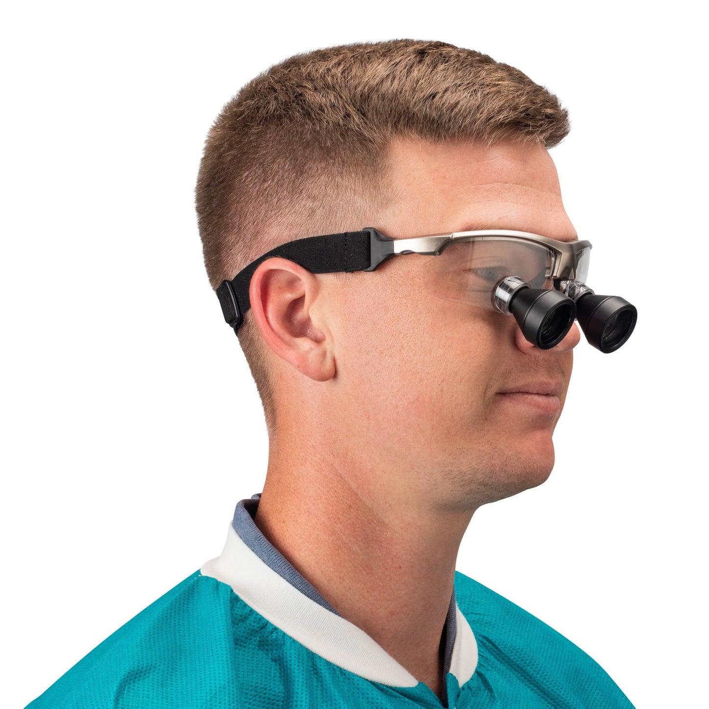 Practicon TTL Easy Size 2.5X Loupes Kit, Measure and Size Through The Lens Loupes, Silver Frame
