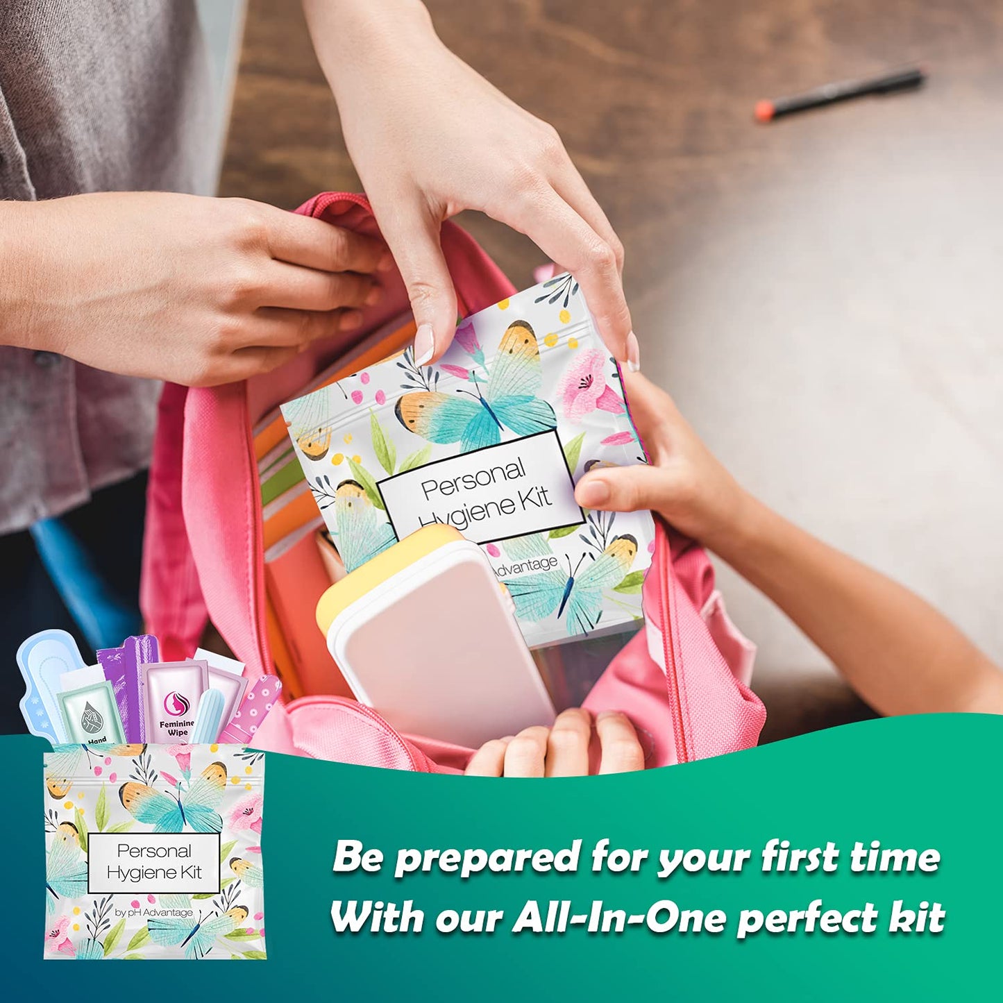 Assorted Menstrual Kit All-in-One 60 Pack | Convenience on The Go | Period Kit Pack for Travelling, Tweens & Teenagers or just When You’re Out | Individually Wrapped Feminine Hygiene Product