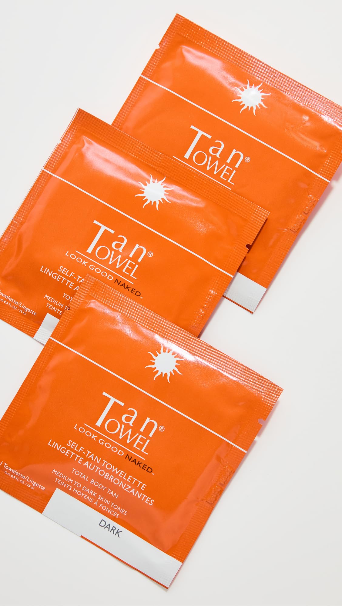 TanTowel Women's Full Body Tan Towelettes - 5 Pack, Dark, 0.5 Fl Oz (Pack of 5)
