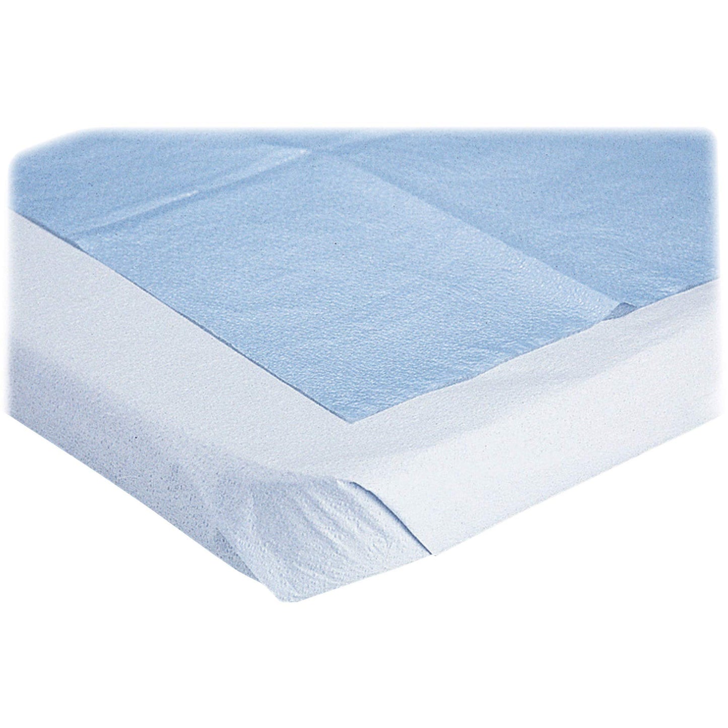Medline Disposable Tissue/Poly Flat Stretcher Sheets, 40" x 90", Blue (Pack of 50)