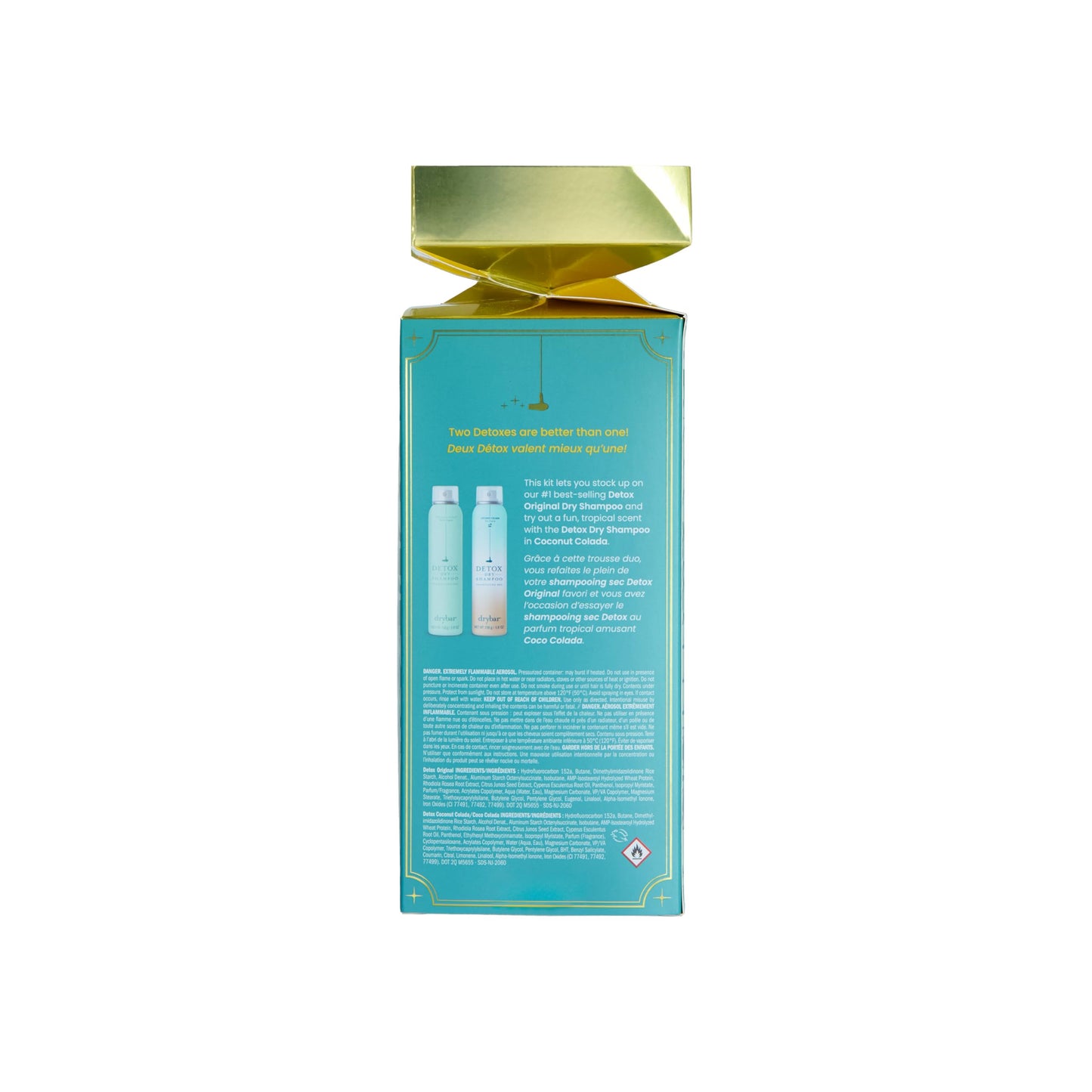 The Clean Sweep Detox Duo Kit - Holiday Gift Set, Dry Shampoo Twin Pack - Coconut Colada and Original Scent - Two 3.8 oz cans