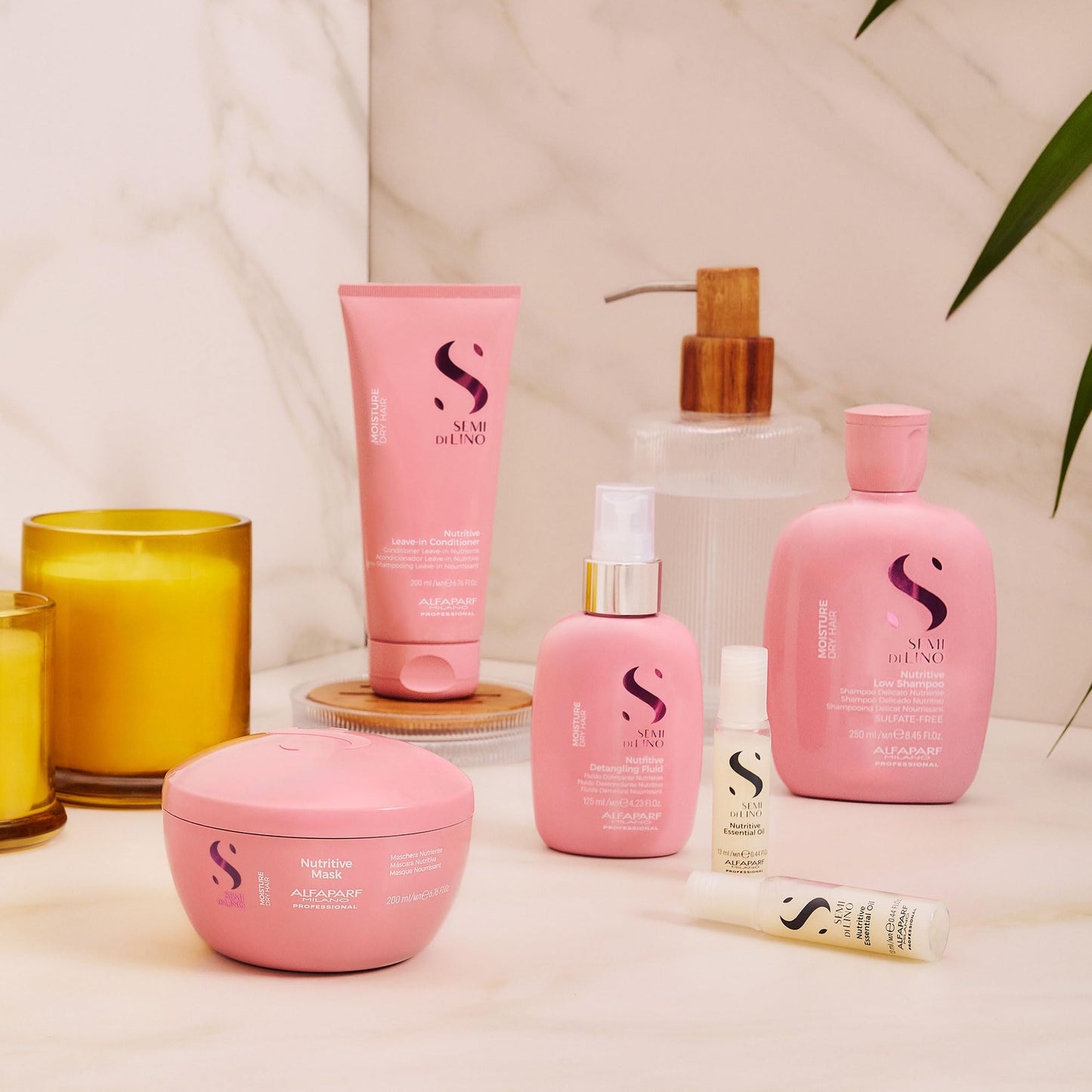 Alfaparf Milano Semi Di Lino Moisture Nutritive Sulfate Free Shampoo for Dry Hair - Paraben and Paraffin Free - Safe on Color Treated Hair - Professional Salon Quality