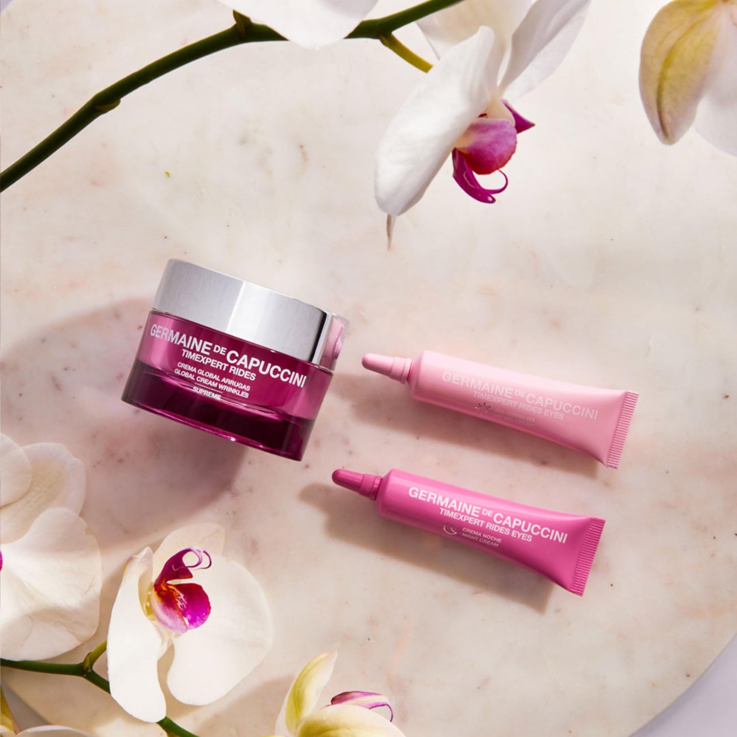 Germaine de Capuccini | TIMEXPERT RIDES - Eye Contour Treatment Duo Day & Night Cream - Day Gel-Cream + Night Cream - Improves Signs of Aging and Fatigue for 24 hours - Two Tubes of 0.3 Oz each