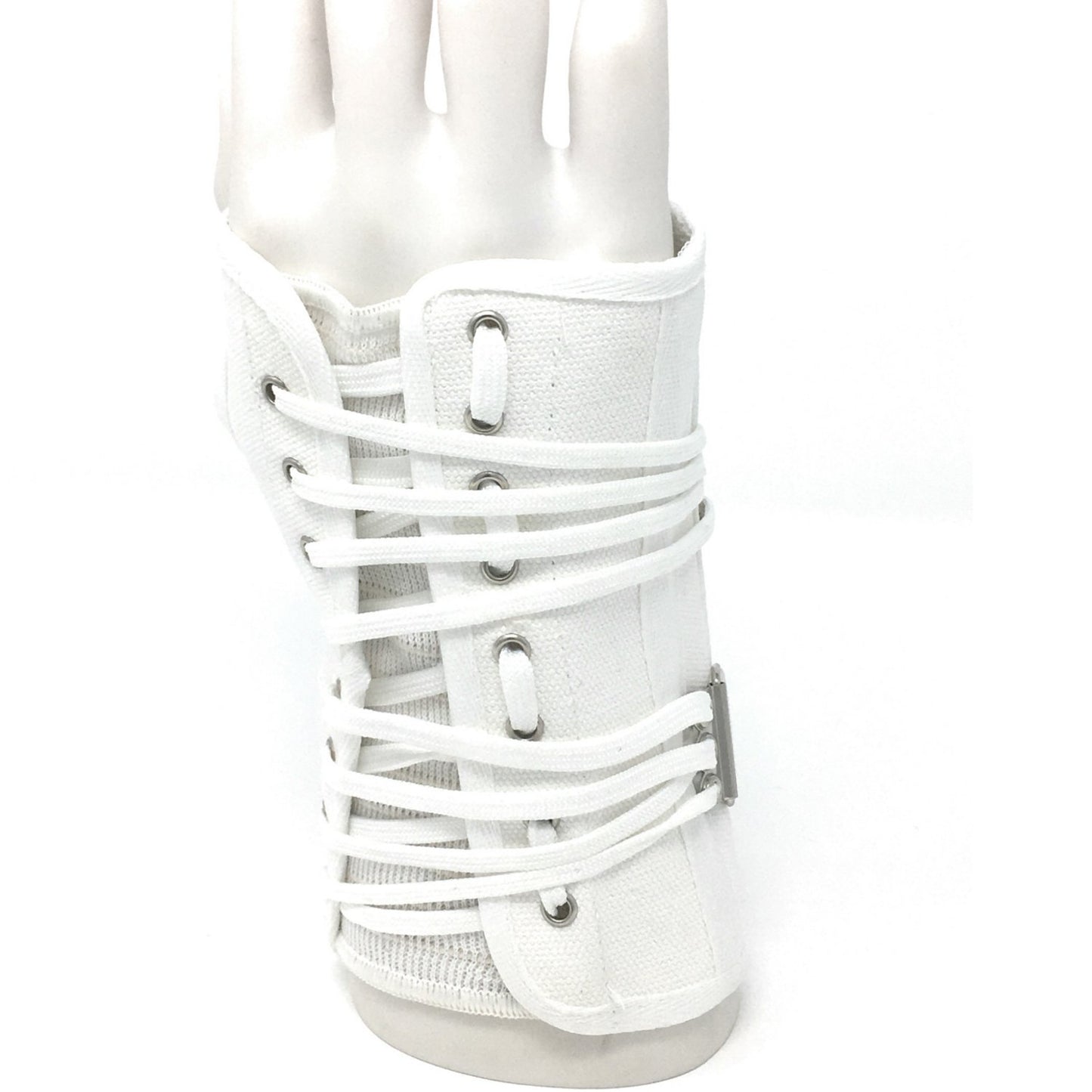 OTC Wrist Splint, Cock-Up Lacing, Canvas, ProChoice, White, Medium (Right Hand)