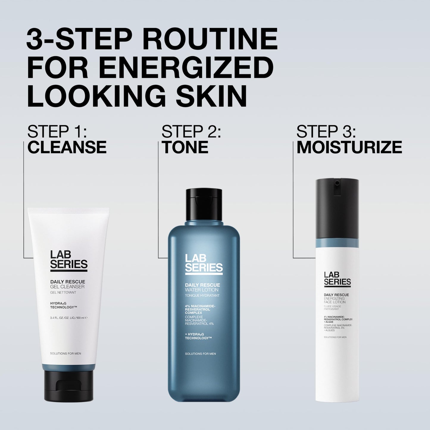 Lab Series Men's Daily Rescue Energizing Face Lotion - Face Cream Moisturizer - Anti Aging, Hydrating & Moisturizing - Skin Care for Men
