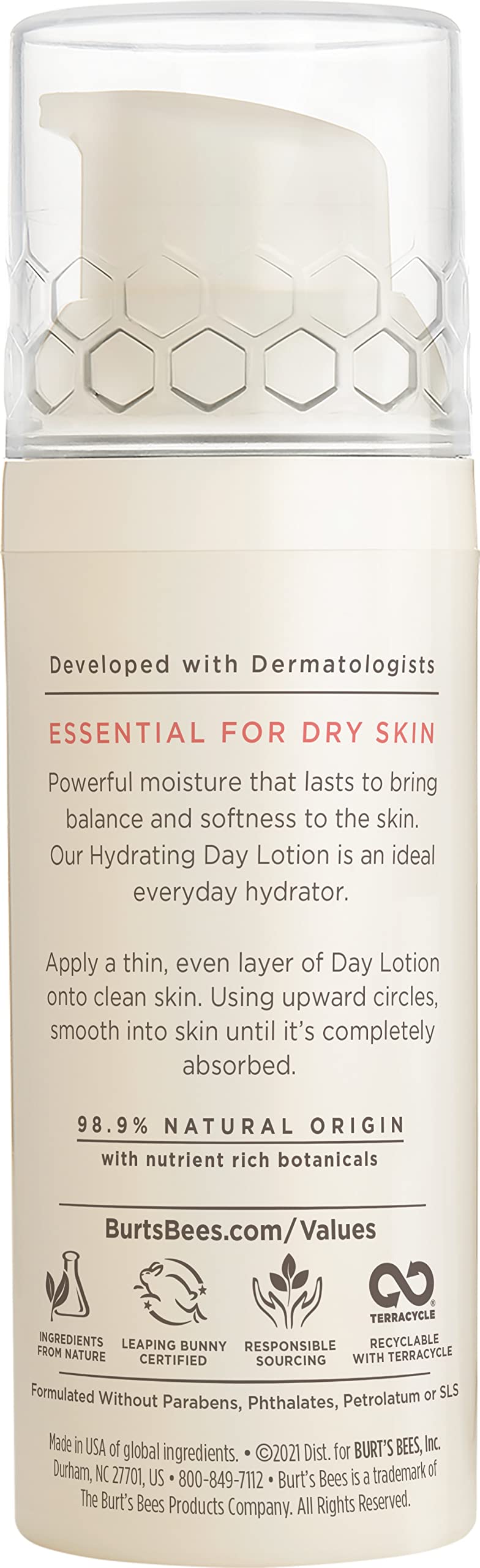 Burt's Bees Truly Glowing Day Lotion for Dry Skin, 1.8 Fluid Ounces