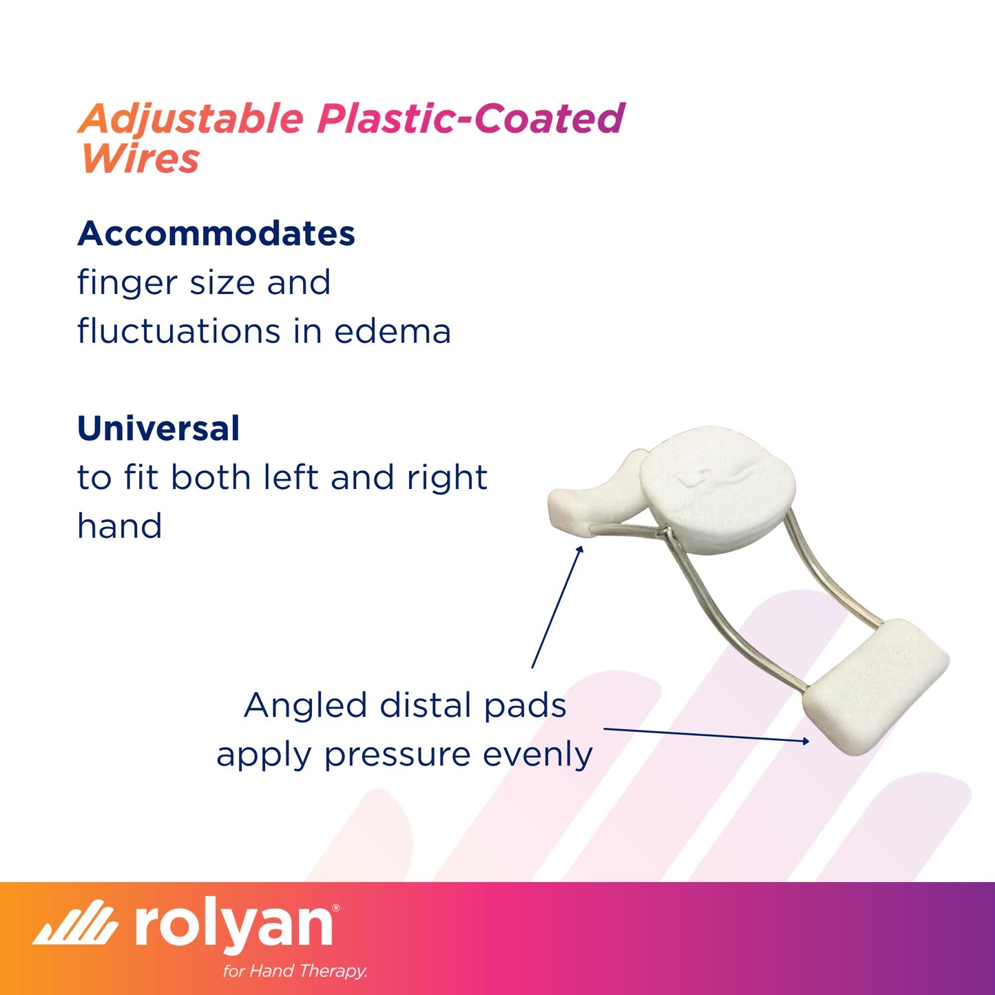 Rolyan Sof-Stretch Finger Extension Splint, Large, White, Finger Brace with Adjustable Fit, Latex-Free Finger Support for PIP Joint Extension, Boutonniere Deformity, Trigger Finger, and Edema