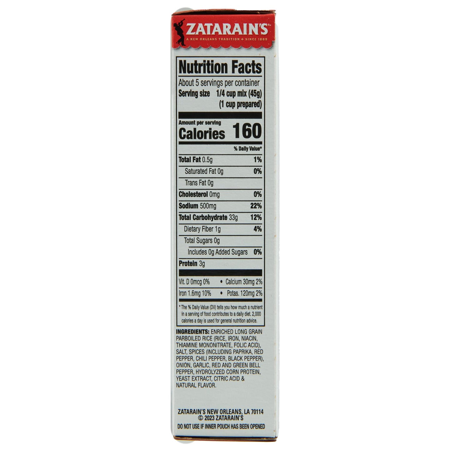 Zatarain's Rice Mix, Jambalaya, Long Grain Rice with Onions, Bell Peppers, Garlic, Paprika, and Red Peppers, Just Add Meat for Easy-Prep, New Orleans Style Rice Meal, 8 oz