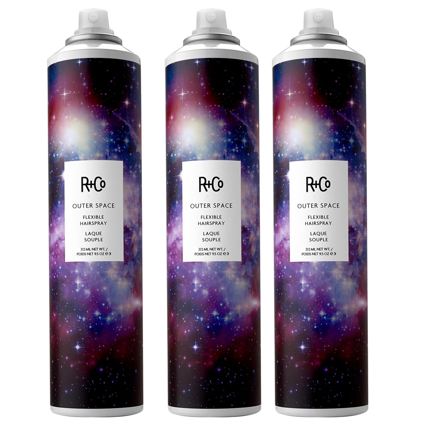 R+Co OUTER SPACE Flexible Hairspray – Light Hold & Long-Lasting Hair Spray, Adds Shine & Flexibility, All Hair Types